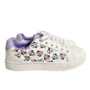 Disney Minnie Mouse White and Purple Sneakers with Chunky Platform Sole